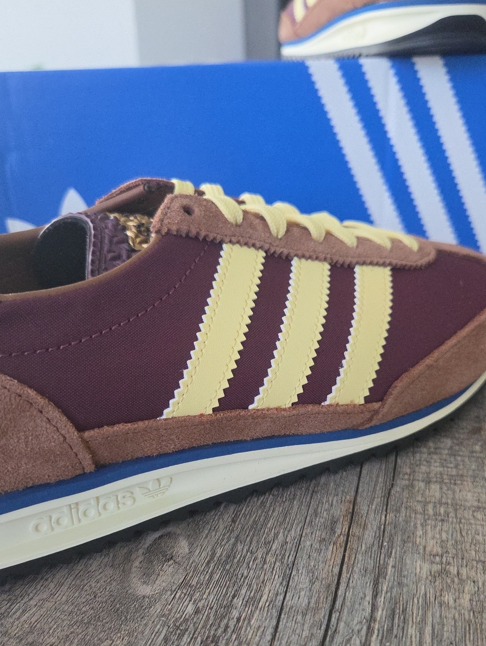 NWT Adidas Women's SL 72 OG 'Maroon Preloved Brown' Shoes IE3425 - Picture 6 of 11